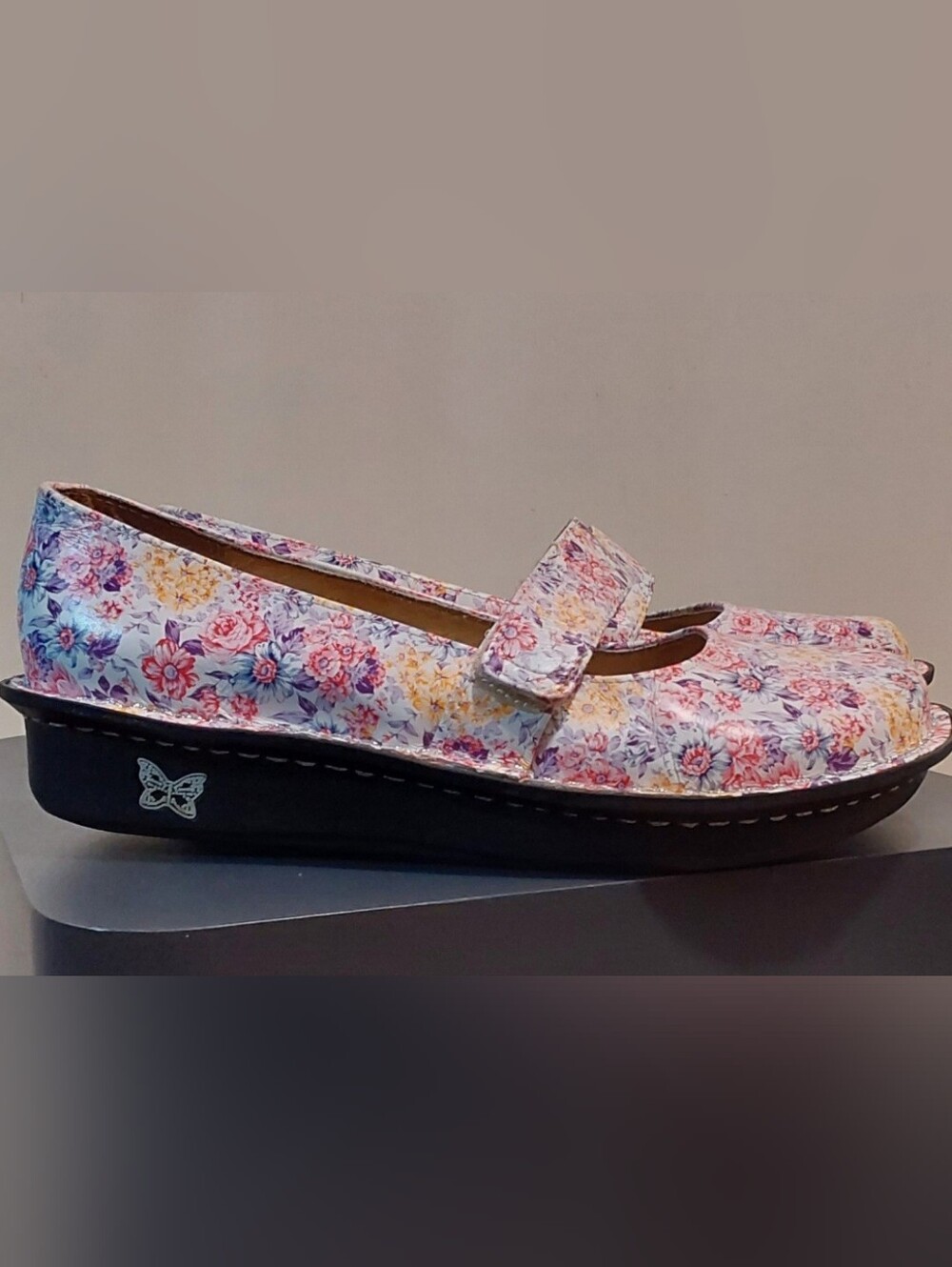 Alegria Maryjane Shoes Floral Print Womens Size 37